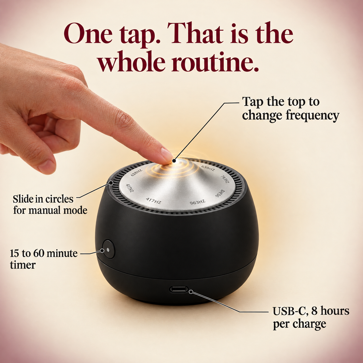 One tap. That is the whole routine.