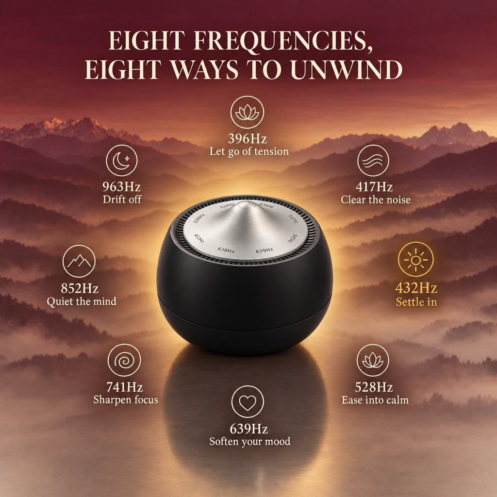 Eight frequencies, eight ways to unwind